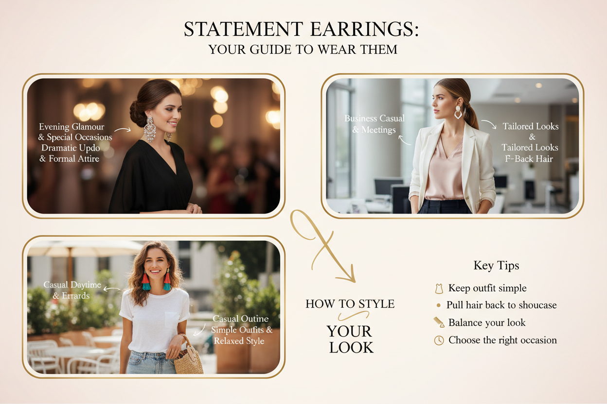 Statement Earrings: When & How to Wear Them