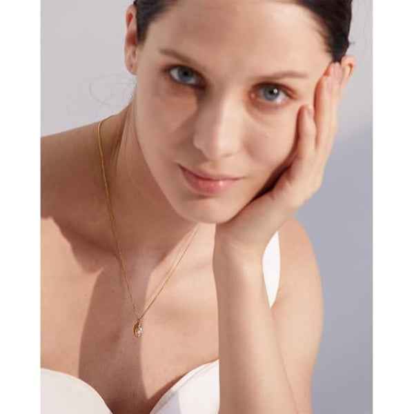 Baroque Pearl Necklace in Gold - Organic Teardrop Pearl Pendant