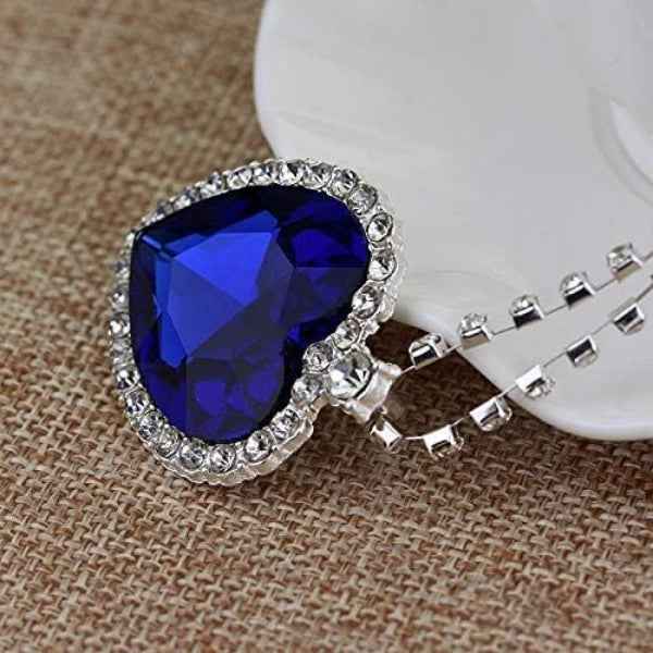 Blue Crystal Heart Pendant Necklace | Heart of the Ocean Style