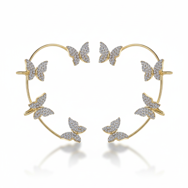 Dazzling Butterfly Ear Cuff – No Piercing CZ Jewelry for Women