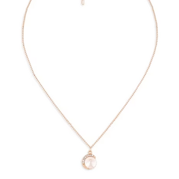 Delicate Rose Gold Celestial Necklace – Tree of Life Charm Jewelry