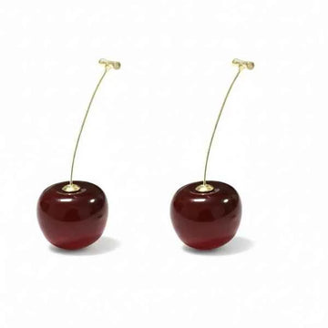Luxurious Cherry Dangle Earrings | 14K Gold-Plated | Fine Jewelry