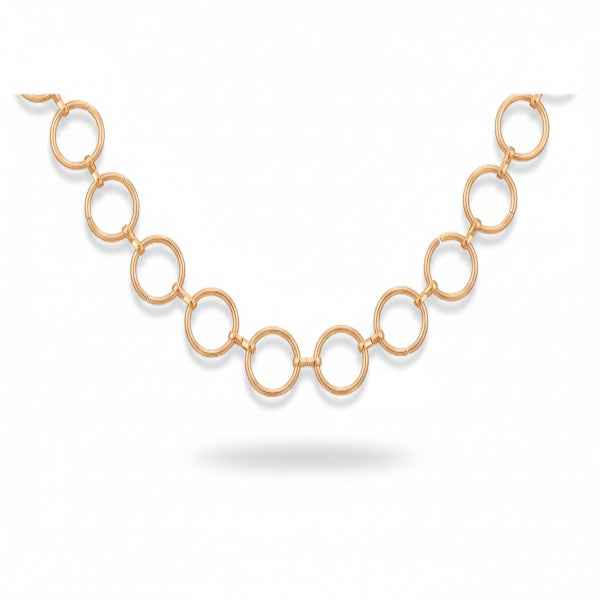 Chunky Gold Circle Link Choker Necklace | Bold Statement