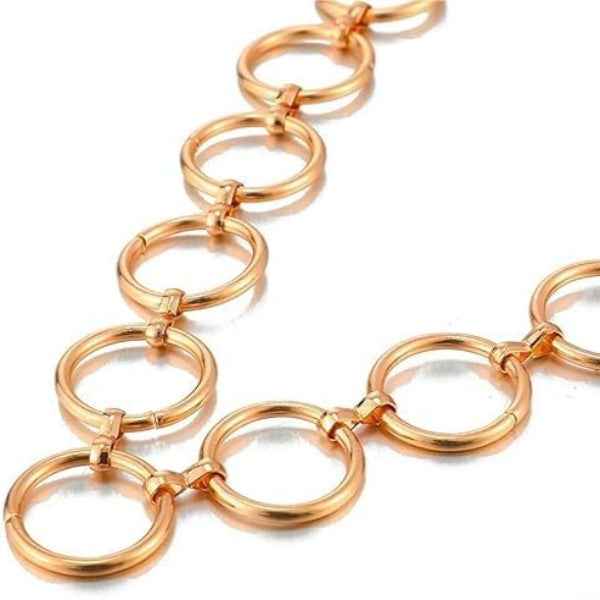 Chunky Gold Circle Link Choker Necklace | Bold Statement
