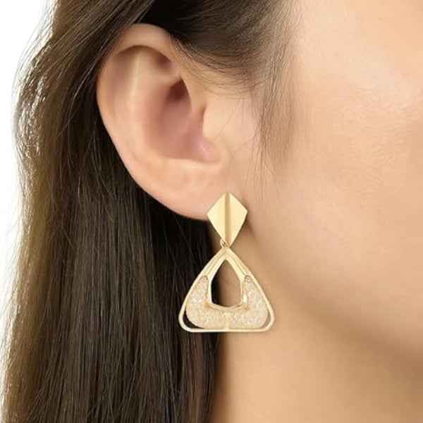 Bold Chunky Hoop Clip-On | Pave Stud Earrings Fashion Statement Jewelry