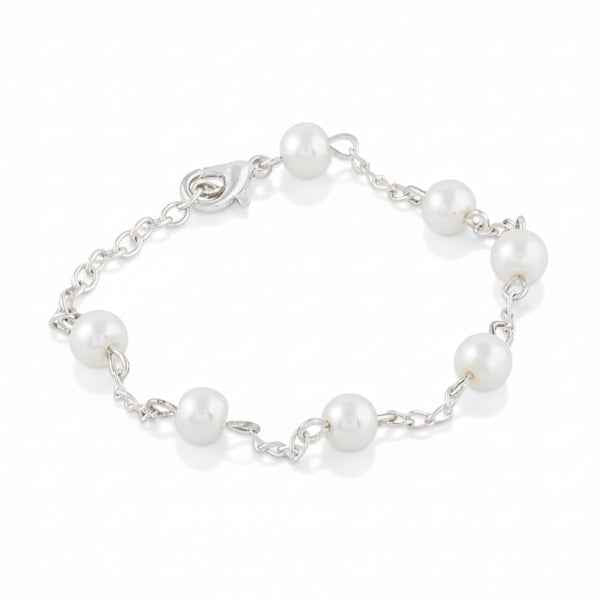 Timeless Silver Pearl Strand Bracelet | Chic Luster Jewelry for Her