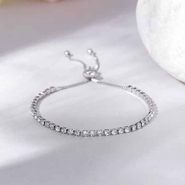 Stunning Rose Gold Rectangular Crystal Bracelet | Chic Bolero Jewelry