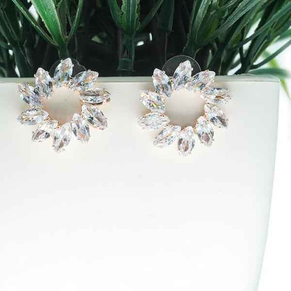 Crystal Dangler Solitaire Earrings: Stunning Bridal & Party Hoops