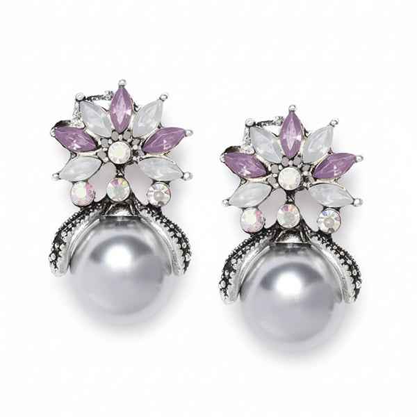 Statement Crystal Earrings | Elegant Pearl Drop Jewelry
