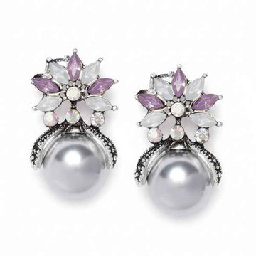 Statement Crystal Earrings | Elegant Pearl Drop Jewelry