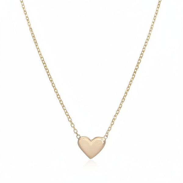 Dainty Gold Heart Necklace | Minimalist Jewelry | Small Pendant Charm - LA Miraya