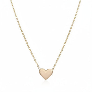 Dainty Gold Heart Necklace | Minimalist Jewelry | Small Pendant Charm - LA Miraya