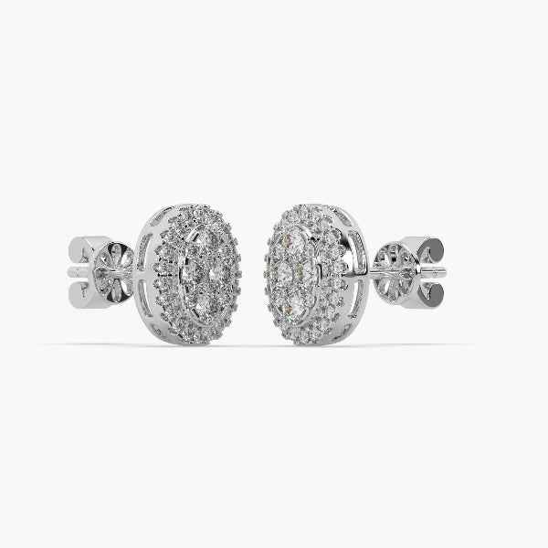 Sparkling Diamond Cluster Studs | Premium Gold Jewelry