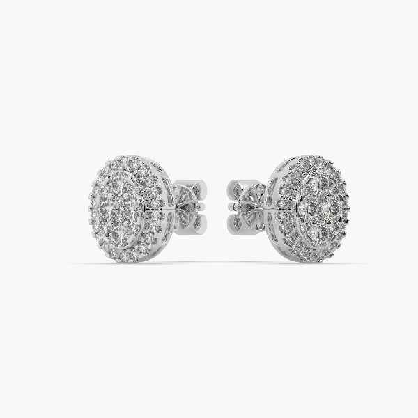 Sparkling Diamond Cluster Studs | Premium Gold Jewelry