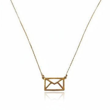 Dainty Gold Envelope Necklace | Message Jewelry & Love Letter Charm - LA Miraya
