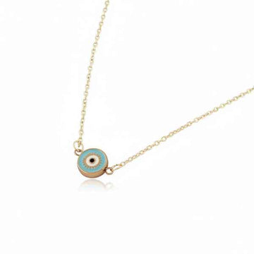 Dainty Gold Evil Eye Necklace | Protection Charm Jewelry for Women