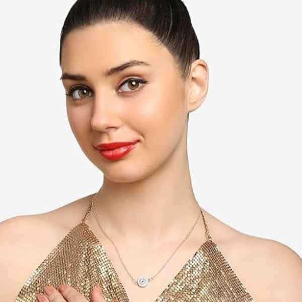 Dainty Gold Evil Eye Necklace | Protection Charm Jewelry for Women