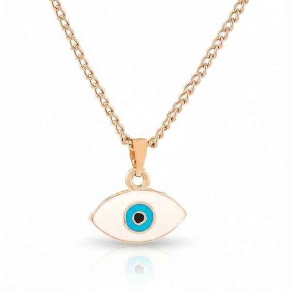 Rose Gold Evil Eye Necklace | Elegant Protection Jewelry
