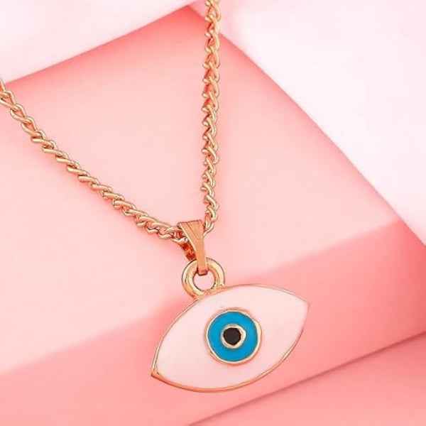 Rose Gold Evil Eye Necklace | Elegant Protection Jewelry