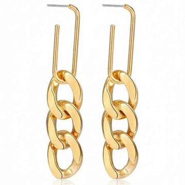 Fashion Geometric Dangler Earrings | Western Style Statement Gold Jewelry
