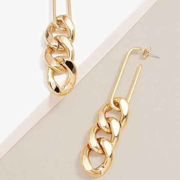 Fashion Geometric Dangler Earrings | Western Style Statement Gold Jewelry