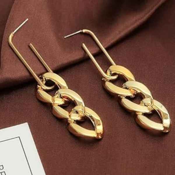 Fashion Geometric Dangler Earrings | Western Style Statement Gold Jewelry