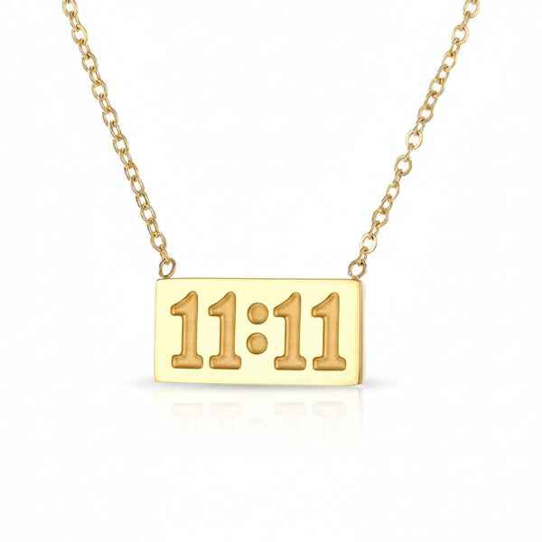 Sophisticated Gold 11:11 Angel Number Necklace | Manifest Pendant