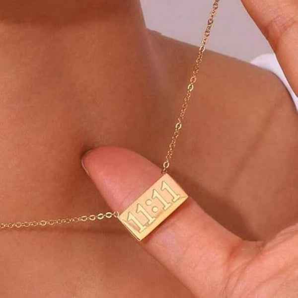Sophisticated Gold 11:11 Angel Number Necklace | Manifest Pendant