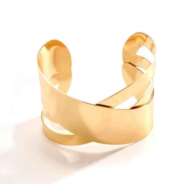 Polished Gold Bamboo Bangle Bracelet | Modern Nature Inspired Jewelry
