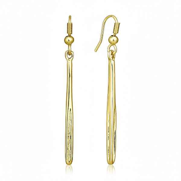 Chic Gold Bar Earrings | Simple Dangle Minimalist Drop Jewelry