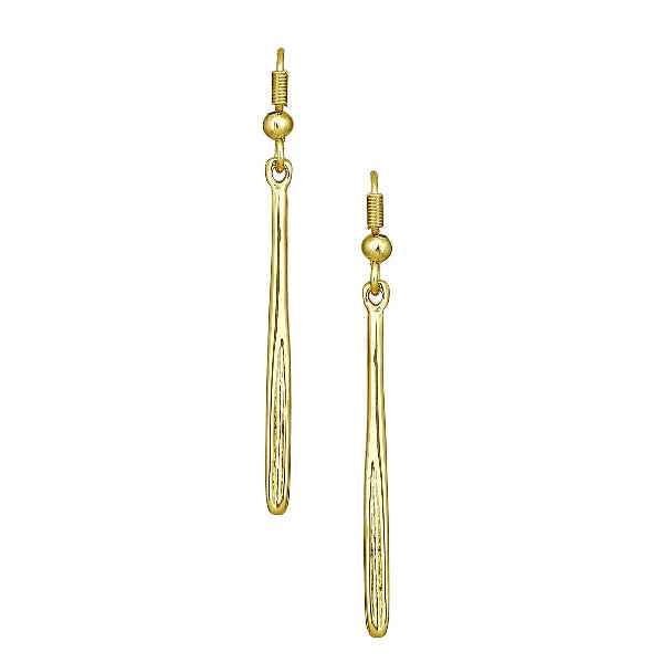 Chic Gold Bar Earrings | Simple Dangle Minimalist Drop Jewelry