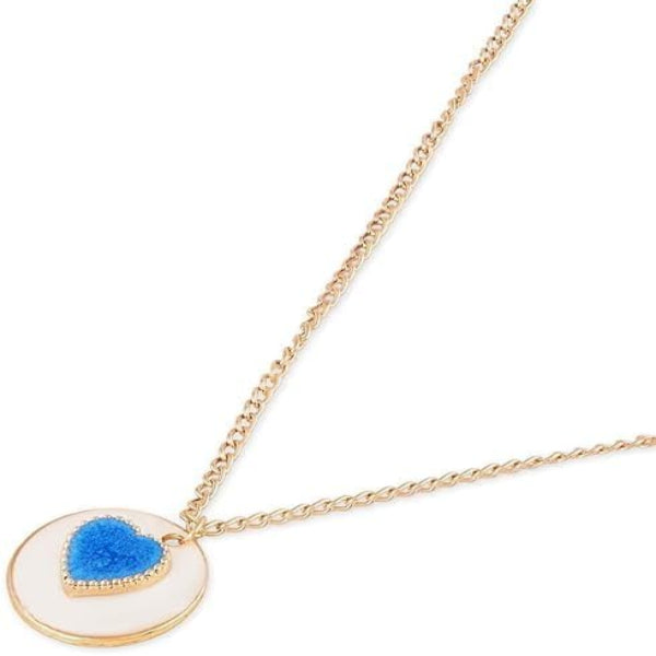 Gold Blue Heart Pendant Necklace | Dainty & Chic Everyday - LA Miraya