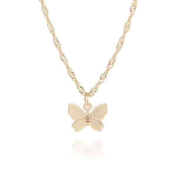 Gold Butterfly Necklace | Dainty Butterfly Pendant Charm Jewelry