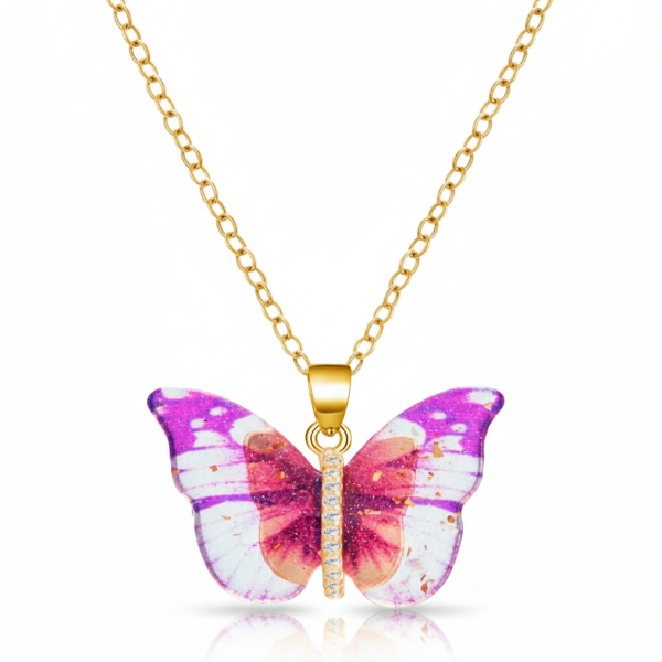 Stunning Gold Chain Butterfly Pendant Necklace | Luxury Jewelry Gift
