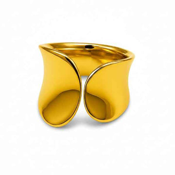 Gold Chunky Statement Ring | Bold 14K Wide Band Jewelry for Her