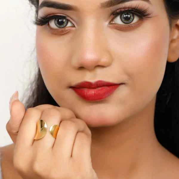 Gold Chunky Statement Ring | Bold 14K Wide Band Jewelry for Her