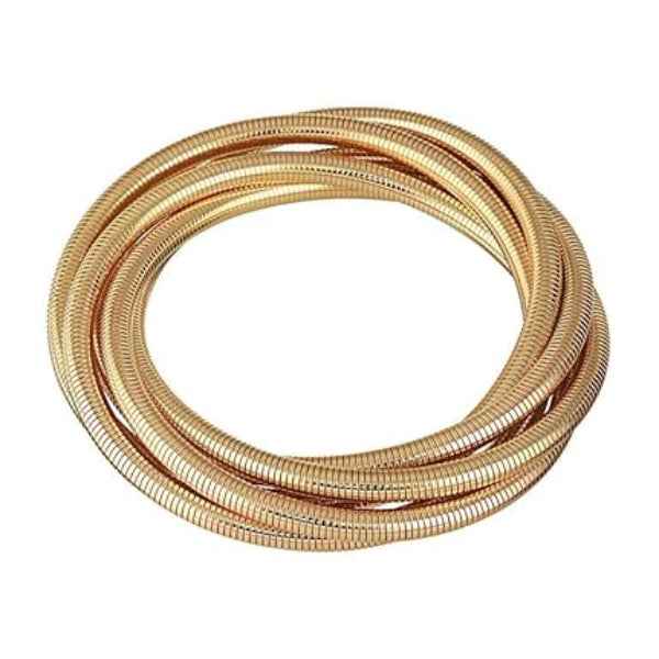 Gold Cobra Bracelet: Layered Minimalist Snake Chain Bangle for Women
