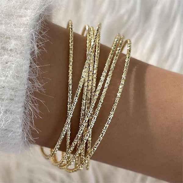 Bold Gold Criss-Cross Textured Cuff | Chic Multi-Strand Statement Bangle