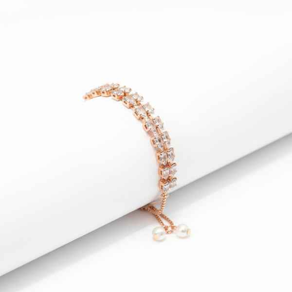 Stunning Gold Double-Row Crystal Bracelet | Chic Bolero Jewelry