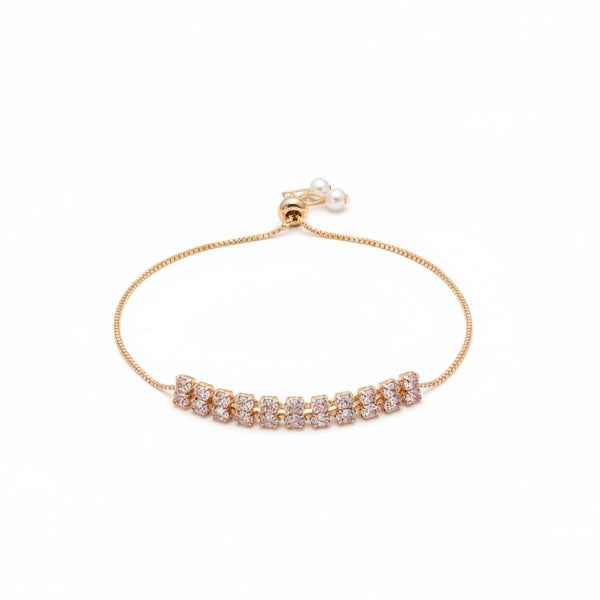 Stunning Gold Double-Row Crystal Bracelet | Chic Bolero Jewelry