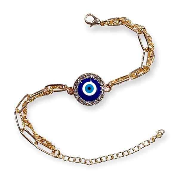 Chic Gold Evil Eye Charm Bracelet | Protective Jewelry Gift