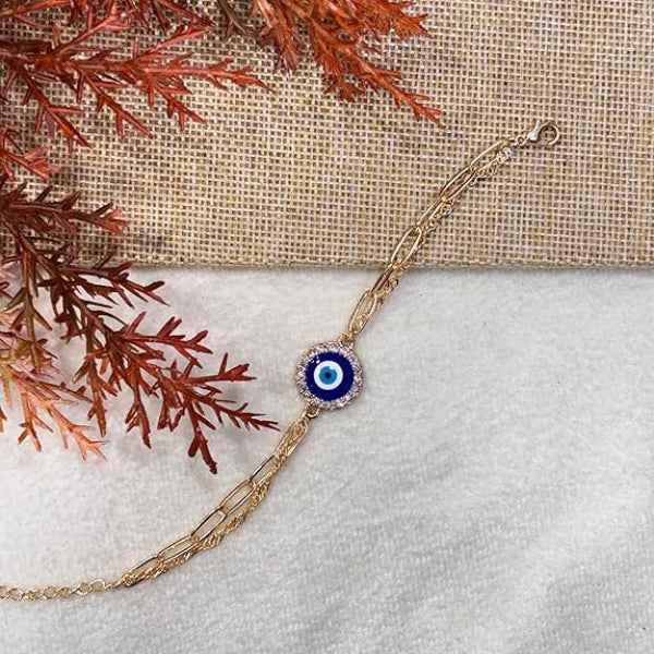 Chic Gold Evil Eye Charm Bracelet | Protective Jewelry Gift