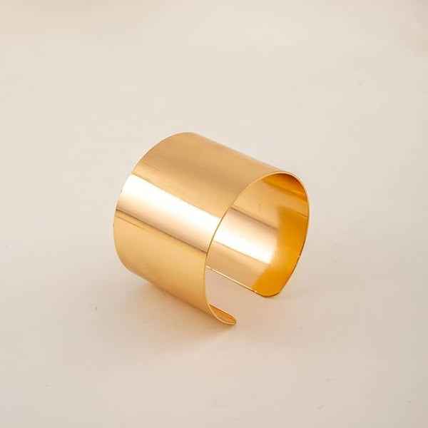 Modern Gold Geometric Cuff Bracelet | Chic Open-Weave Statement Bangle