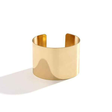 Modern Gold Geometric Cuff Bracelet | Chic Open-Weave Statement Bangle