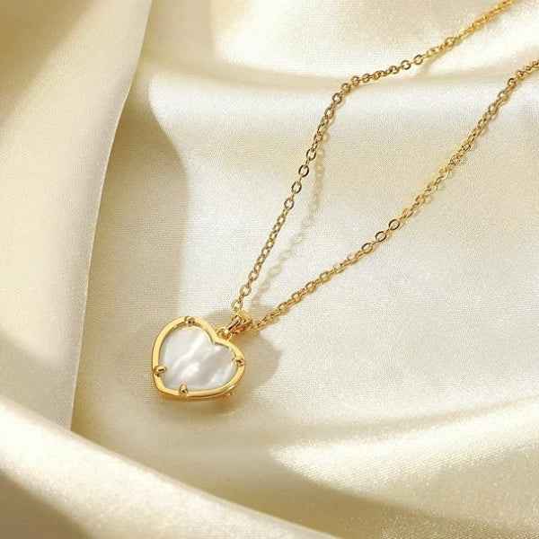 Gold Heart Necklace: Dainty Heartbeat Pendant Minimalist Jewelry