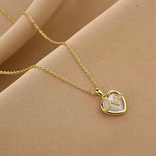 Gold Heart Necklace: Dainty Heartbeat Pendant Minimalist Jewelry