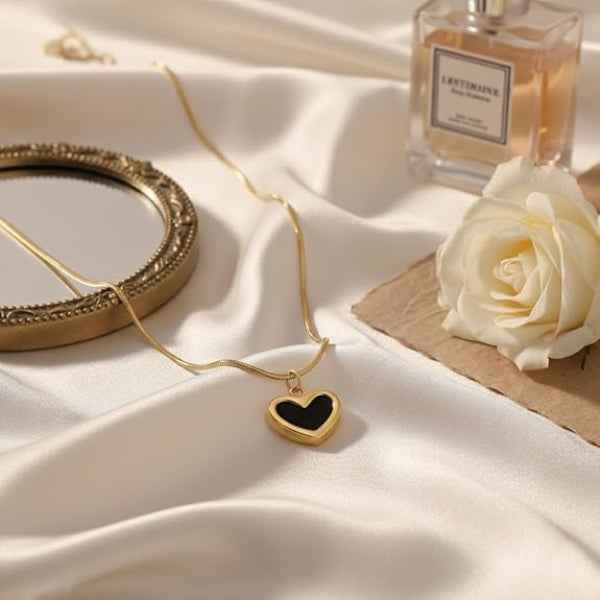 Gold Heart Necklace for Women - Dainty Heart Pendant Jewelry Gift