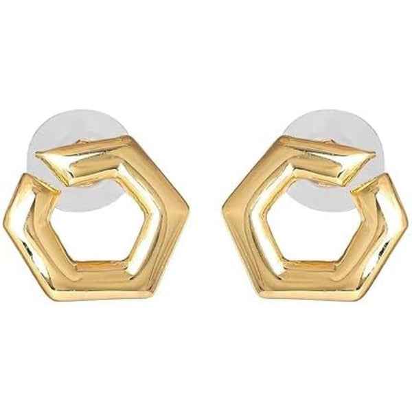Gold Hexagon Hoop Earrings: Chic, Modern & Stackable Fine Jewelry