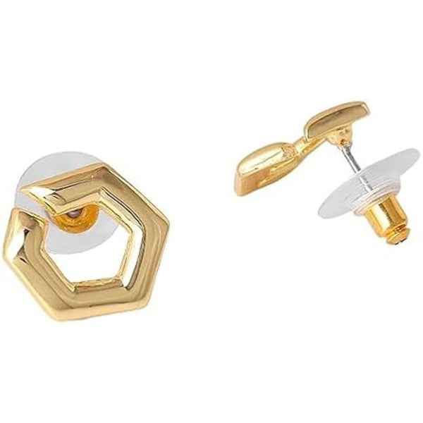 Gold Hexagon Hoop Earrings: Chic, Modern & Stackable Fine Jewelry