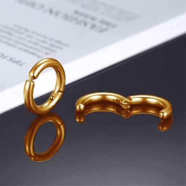 Gold Hoop Earring - Shimmering Anti Tarnish Stud Daily Fashion Gift